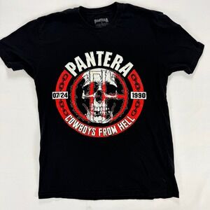 Pantera Cowboys From Hell Skull Graphic T Shirt Mens‎ Size Medium Black